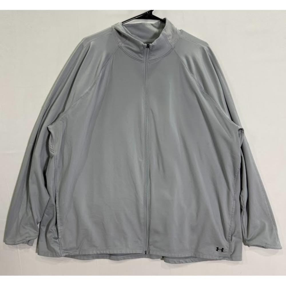 Under Armour Full Zip Track Jacket Fitted Black 3X Men's Athletic Long Sleeve